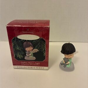 Mary's Angels Daphne with Bear 1998 Hallmark Keepsake Christmas Ornament in Box